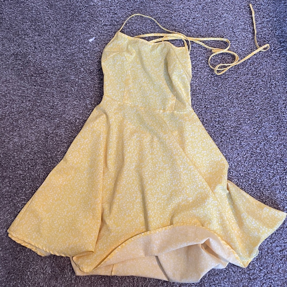Lemon Summer Flowy Dress